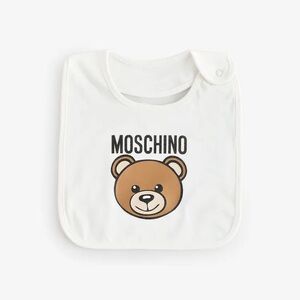 Moschino Baby Logo Bib White